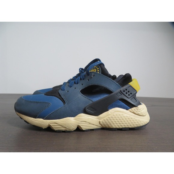 Nike Air Huarache Shoes Mens 7.5 Blue Black Gym Running Sneakers DZ4852-001